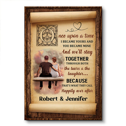 Once Upon A Time Fairy Tale Couple - Romantic Gift - Personalized Custom Poster