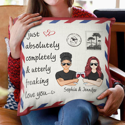 Utterly Freaking Love You Husband Wife - Couple Gift - Personalized Custom Pillow