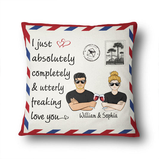 Utterly Freaking Love You Husband Wife - Couple Gift - Personalized Custom Pillow