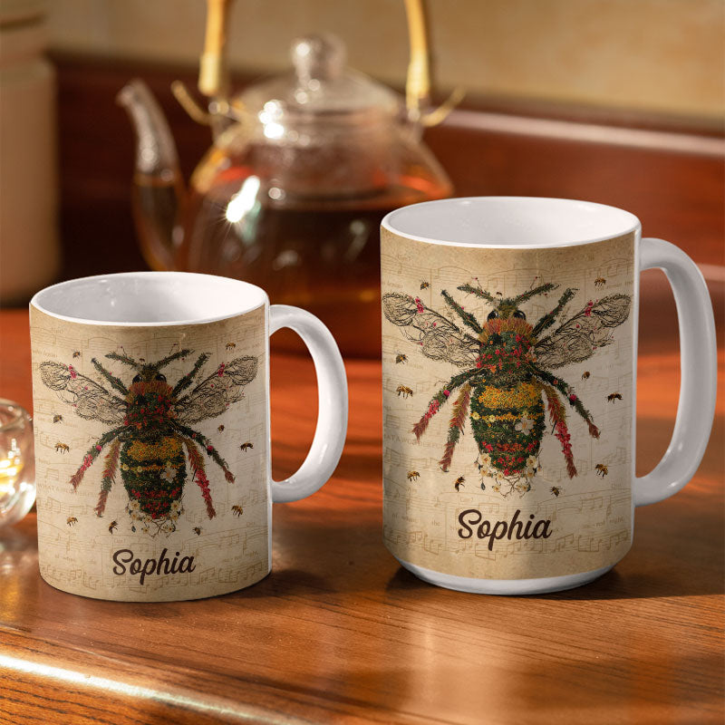 Music Sheet What A Wonderful World Gardening - Personalized Custom White Edge-to-Edge Mug