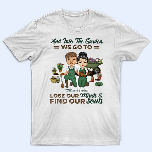 Garden Couple Find Our Souls - Gift For Couples - Personalized Custom T Shirt
