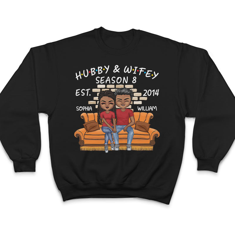 Hubby And Wifey Season Married - Gift For Couple - Personalized Custom T Shirt