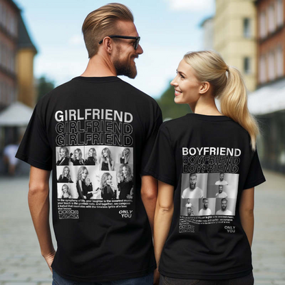 Custom Photo T-shirts Personalized Pictures T-shirt Valentine's Day Gifts for Couples