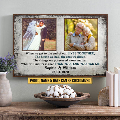 Custom Photo Gift Old Couple When We Get Anniversary Gift Custom Poster, Wedding, Sympathy, Memorial Gift, Wall Pictures, Wall Art, Wall Decor, Grandparents Day Gifts
