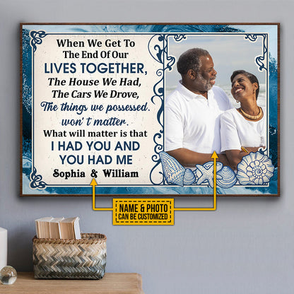 Custom Photo Old Couple Beach Husband Wife When We Get Photo Gift Custom Poster, Anniversary, Wall Pictures, Wall Art, Wall Decor