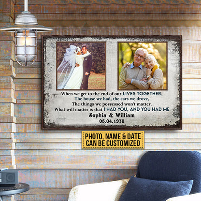 Custom Photo Gift Old Couple When We Get Anniversary Gift Custom Poster, Wedding, Sympathy, Memorial Gift, Wall Pictures, Wall Art, Wall Decor, Grandparents Day Gifts