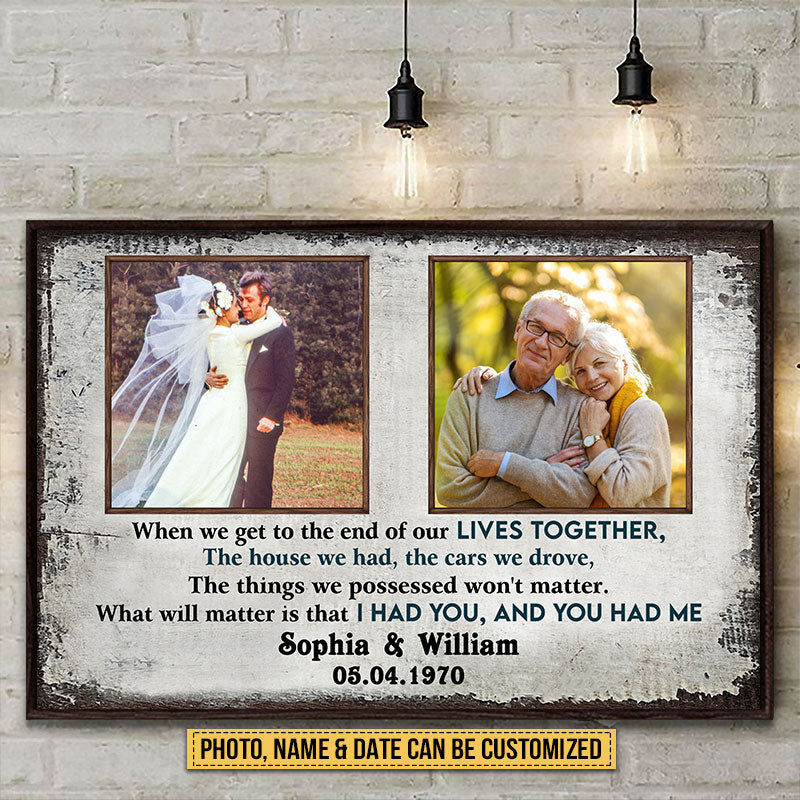 Custom Photo Gift Old Couple When We Get Anniversary Gift Custom Poster, Wedding, Sympathy, Memorial Gift, Wall Pictures, Wall Art, Wall Decor, Grandparents Day Gifts