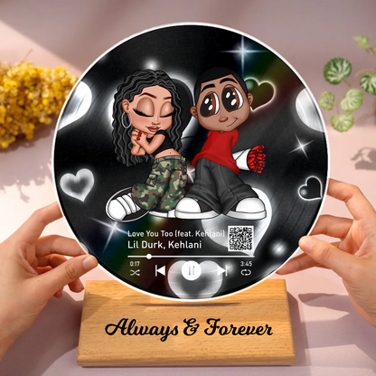 Y2K Couple Custom Vinyl Record, Favorite Song QR Code Acrylic Plaque, Valentine's Day, Anniversary, Birthday Gift for her, Gift for him