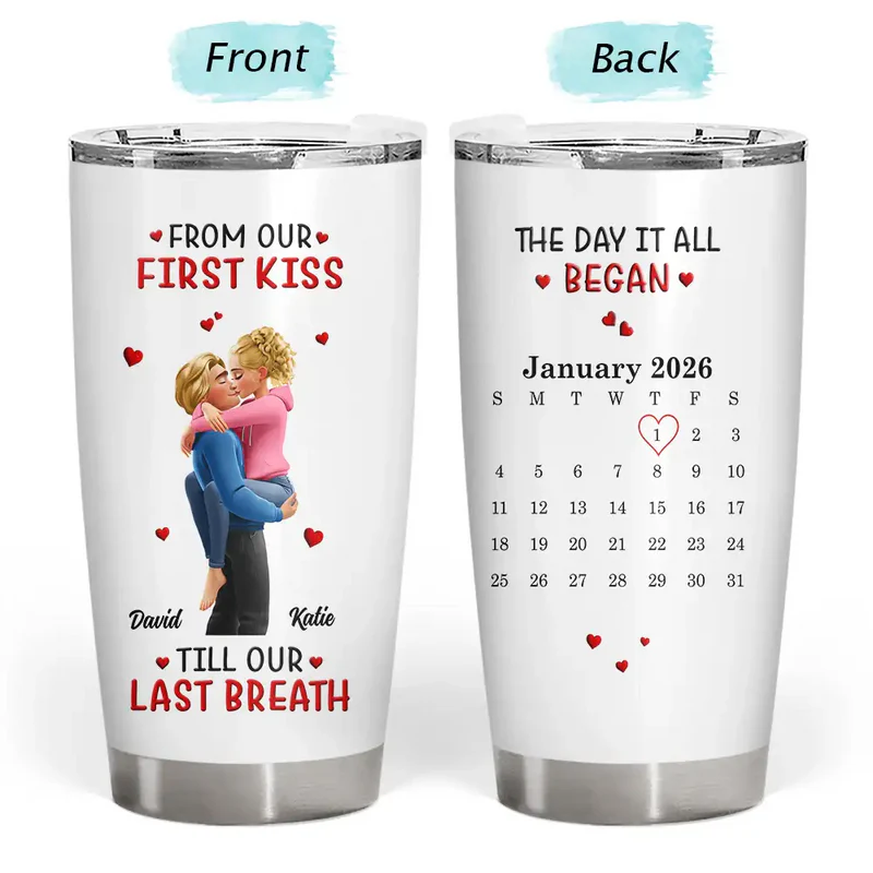Calendar I Met You Liked You Love You Forever - Personalized Tumbler