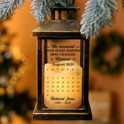 Calendar The Moment Your Heart Stopped - Personalized LED Candle Lantern