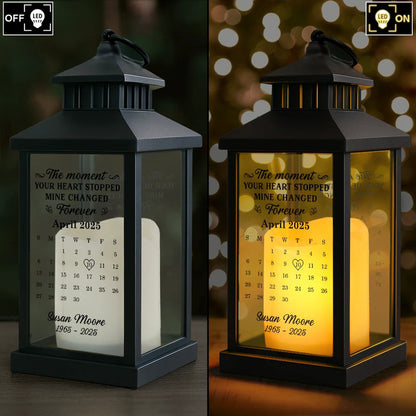 Calendar The Moment Your Heart Stopped - Personalized LED Candle Lantern