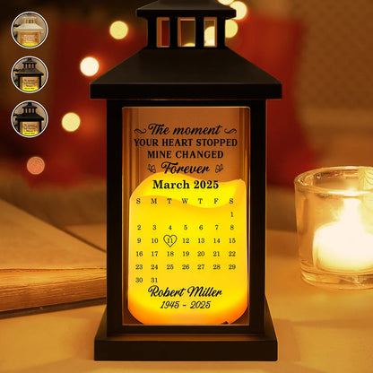 Calendar The Moment Your Heart Stopped - Personalized LED Candle Lantern