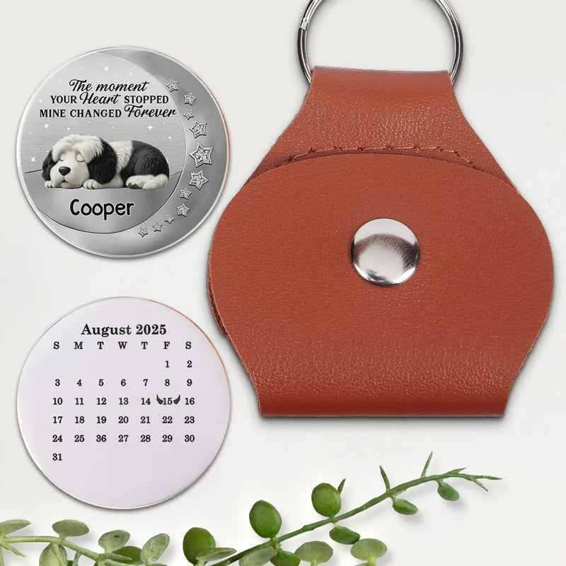 Calendar The Moment Your Heart Stopped - Personalized Leather Pocket Hug
