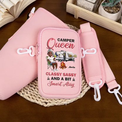 Camper Queen Classy Sassy - Personalized Bottle Carrier Bag