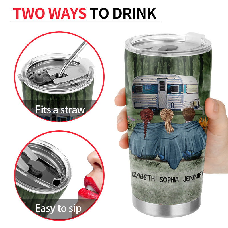 Camping Best Friends And Into The Forest - Personalized Custom Tumbler