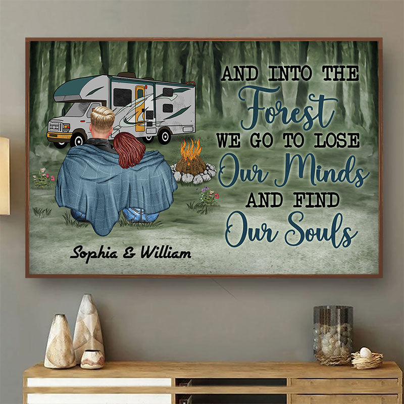 Camping Couple And Into The Forest - Personalized Custom Poster