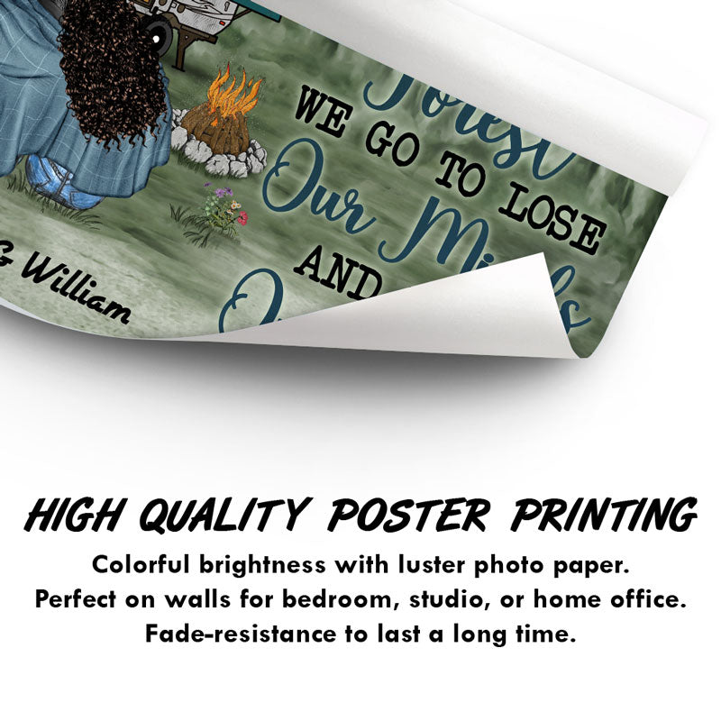 Camping Couple And Into The Forest - Personalized Custom Poster