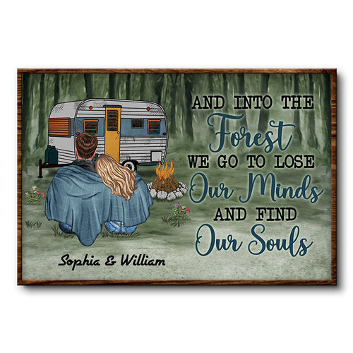 Camping Couple And Into The Forest - Personalized Custom Poster