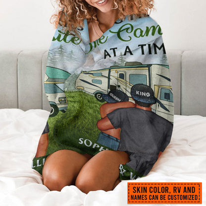 Camping Couple Campers Travelers Making Memories Custom Blanket