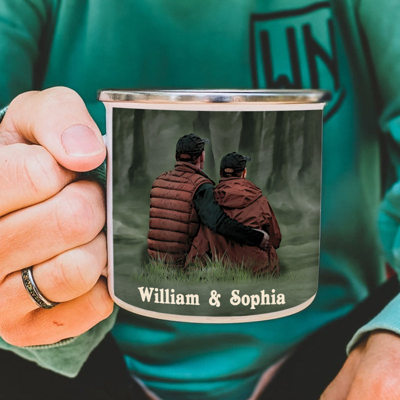Camping Couple Camping Partners For Life Custom Campfire Mug