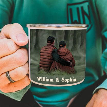 Camping Couple Camping Partners For Life Custom Campfire Mug