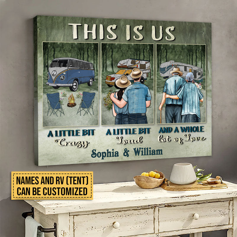 Camping Couple This Is Us Custom Canvas