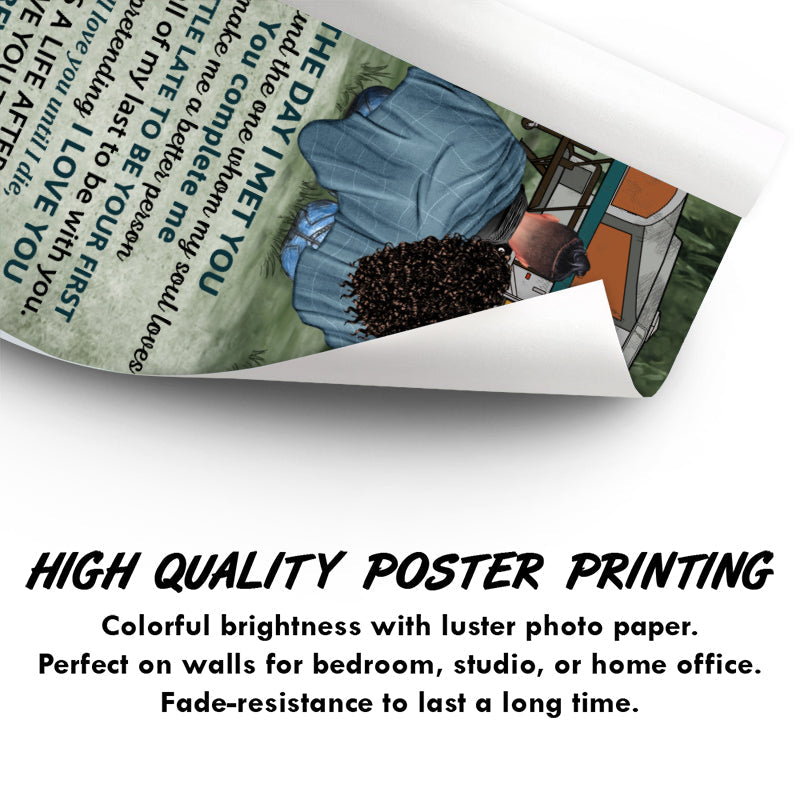 Camping Couple The Day I Met You - Personalized Custom Poster