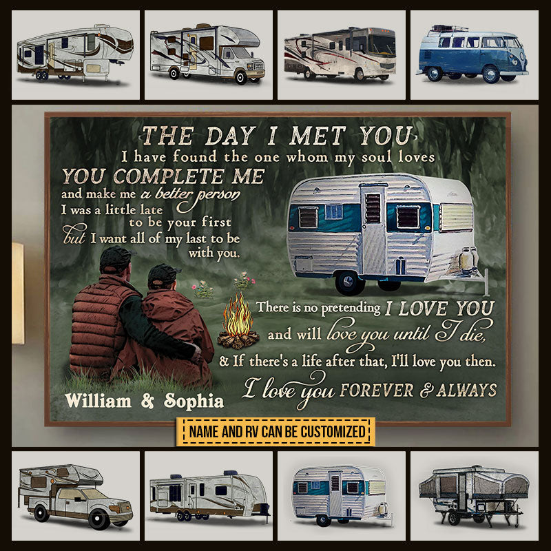 Camping Couple The Day I Met You Custom Poster