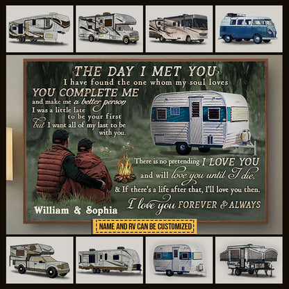 Camping Couple The Day I Met You Custom Poster