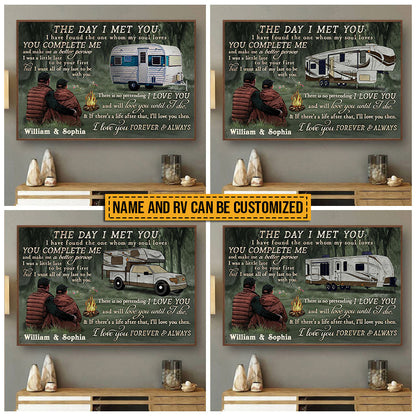 Camping Couple The Day I Met You Custom Poster