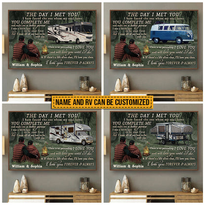 Camping Couple The Day I Met You Custom Poster
