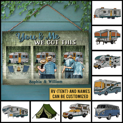 Camping Couple We Got This Custom Wood Rectangle Sign