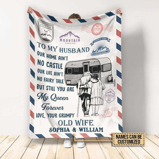 Camping Our Home Ain't Castle Custom Blanket