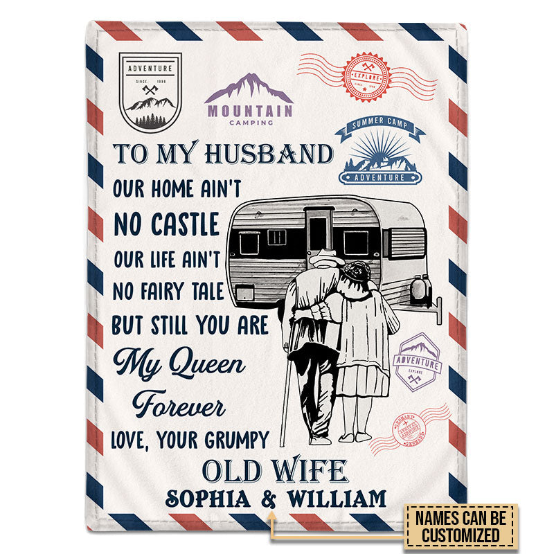 Camping Our Home Ain't Castle Custom Blanket