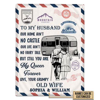 Camping Our Home Ain't Castle Custom Blanket