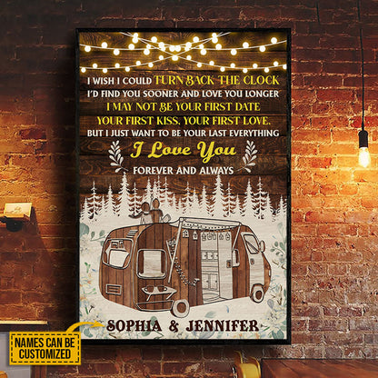 Camping I Wish I Could Custom Poster, Wall Art Print Couple Gift