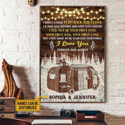 Camping I Wish I Could Custom Poster, Wall Art Print Couple Gift