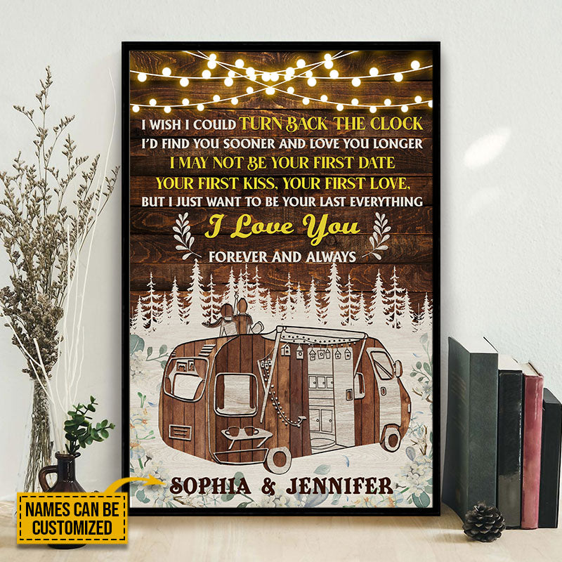 Camping I Wish I Could Custom Poster, Wall Art Print Couple Gift