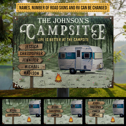 Camping Life Is Better At The Campsite Custom Classic Metal Signs