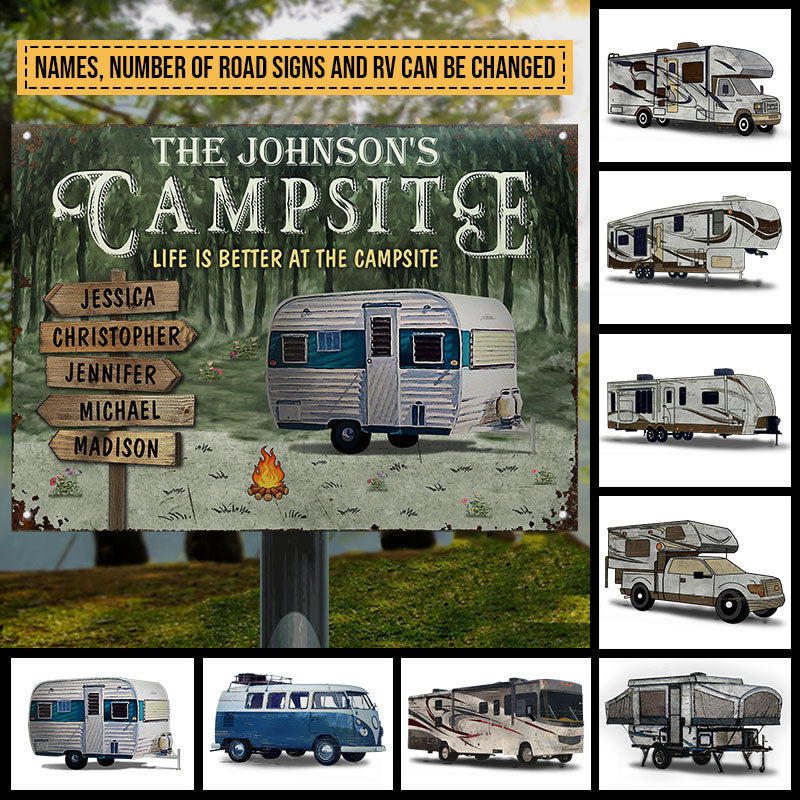 Camping Life Is Better At The Campsite Custom Classic Metal Signs