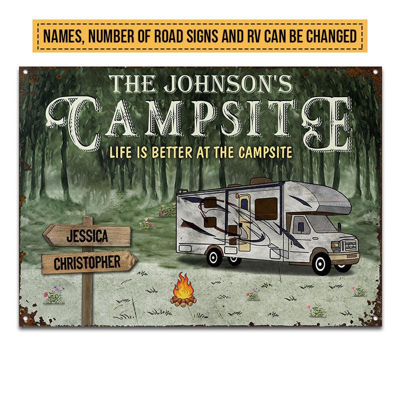 Camping Life Is Better At The Campsite Custom Classic Metal Signs