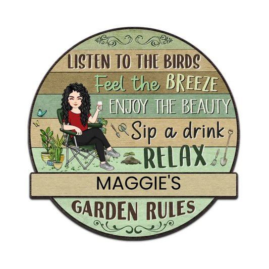 Camping - Listen To The Birds Feel The Breeze Gardening - Gift For Garden Lovers - Personalized Custom Shaped Doormat Doormat The Next Custom Gift