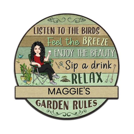 Camping - Listen To The Birds Feel The Breeze Gardening - Gift For Garden Lovers - Personalized Custom Shaped Doormat
