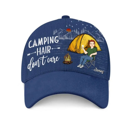 Camping Lovers - Camping Hair Don't Care - Camping Personalized Classic Cap Hat The Next Custom Gift