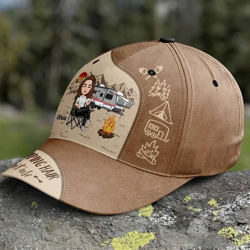 Camping Lovers - Camping Hair Don't Care - Personalized Classic Cap Hat The Next Custom Gift