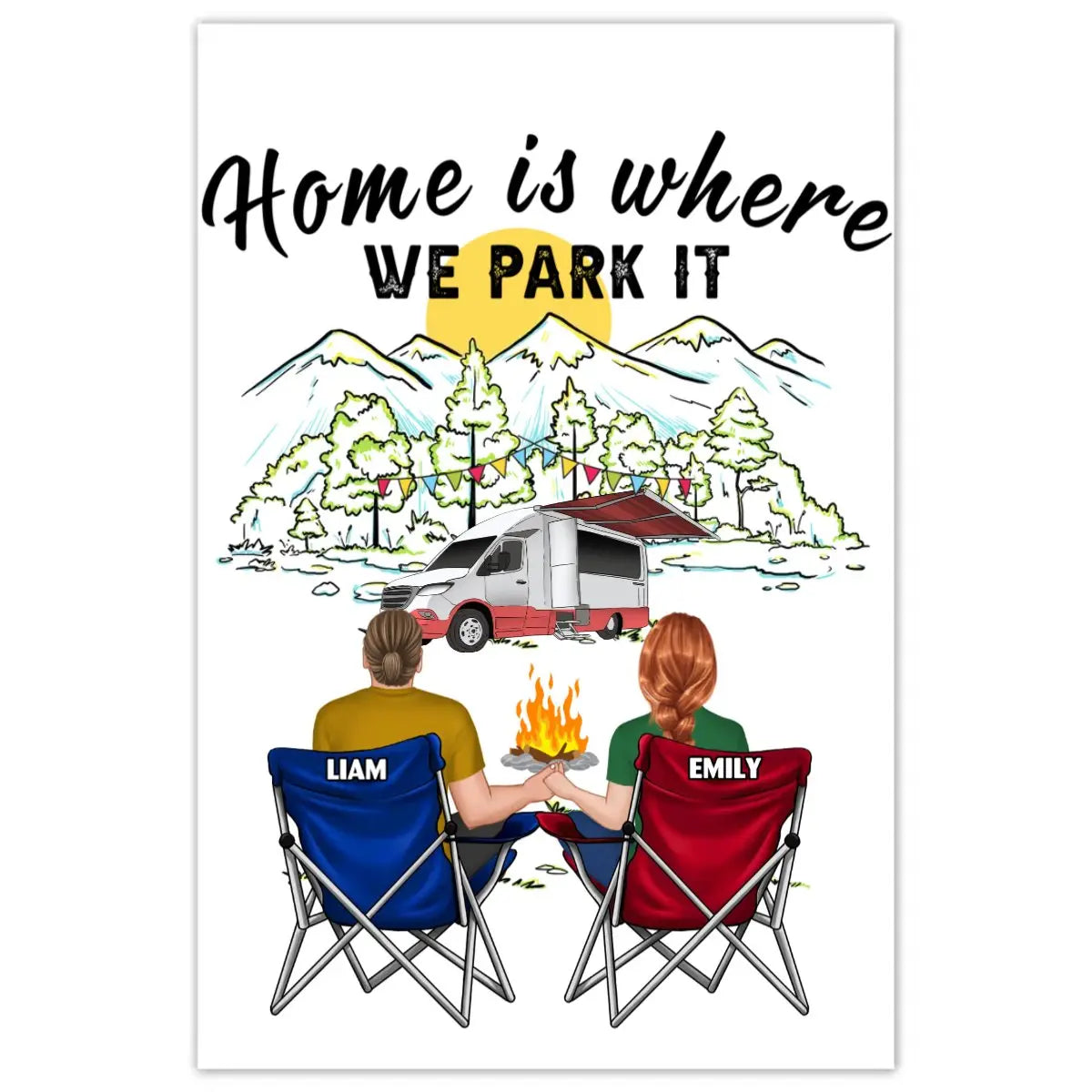 Camping Lovers - Home Is Where We Park It - Personalized Decal Decal The Next Custom Gift