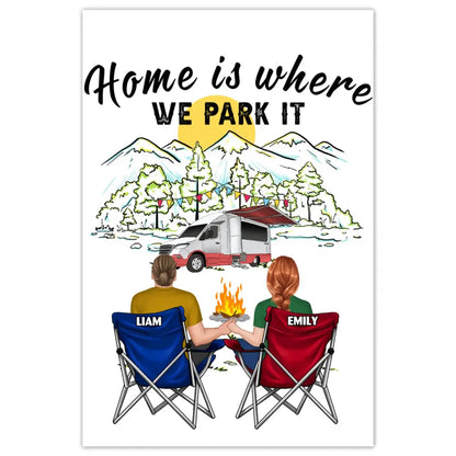 Camping Lovers - Home Is Where We Park It - Personalized Decal Decal The Next Custom Gift