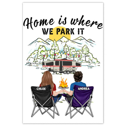 Camping Lovers - Home Is Where We Park It - Personalized Decal Decal The Next Custom Gift