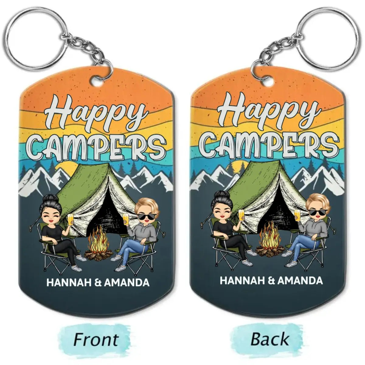 Camping Lovers - Keys To The Camper - Personalized Aluminum Keychain Keychain The Next Custom Gift