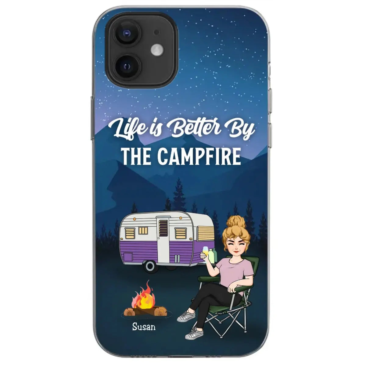 Camping Lovers - Life Is Better By The Campfire Gift For Camping Lovers - Personalized Clear Phone Case Phone Case The Next Custom Gift